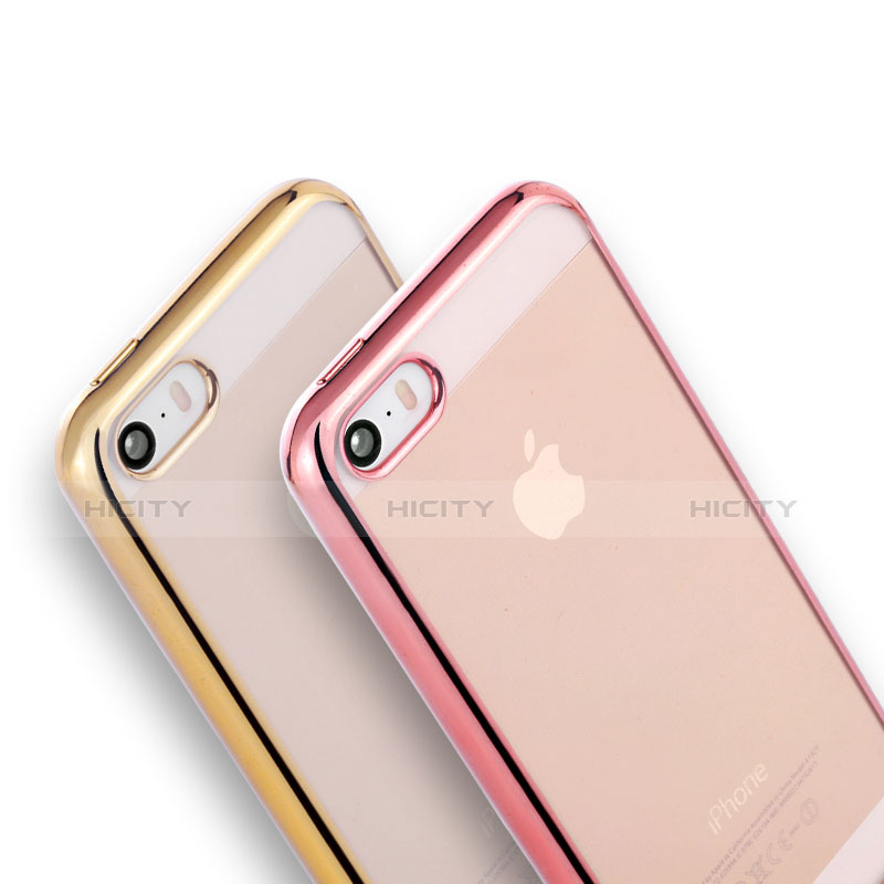 Apple iPhone 5用極薄ソフトケース シリコンケース 耐衝撃 全面保護 クリア透明 H05 アップル 