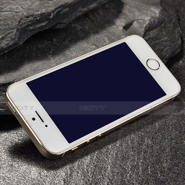 Apple iPhone 5用アンチグレア ブルーライト 強化ガラス 液晶保護フィルム アップル ネイビー
