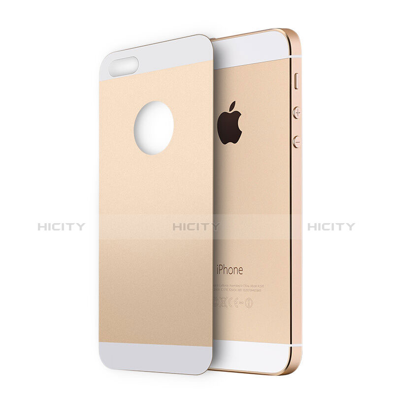 Apple iPhone 5用強化ガラス 背面保護フィルム アップル ゴールド
