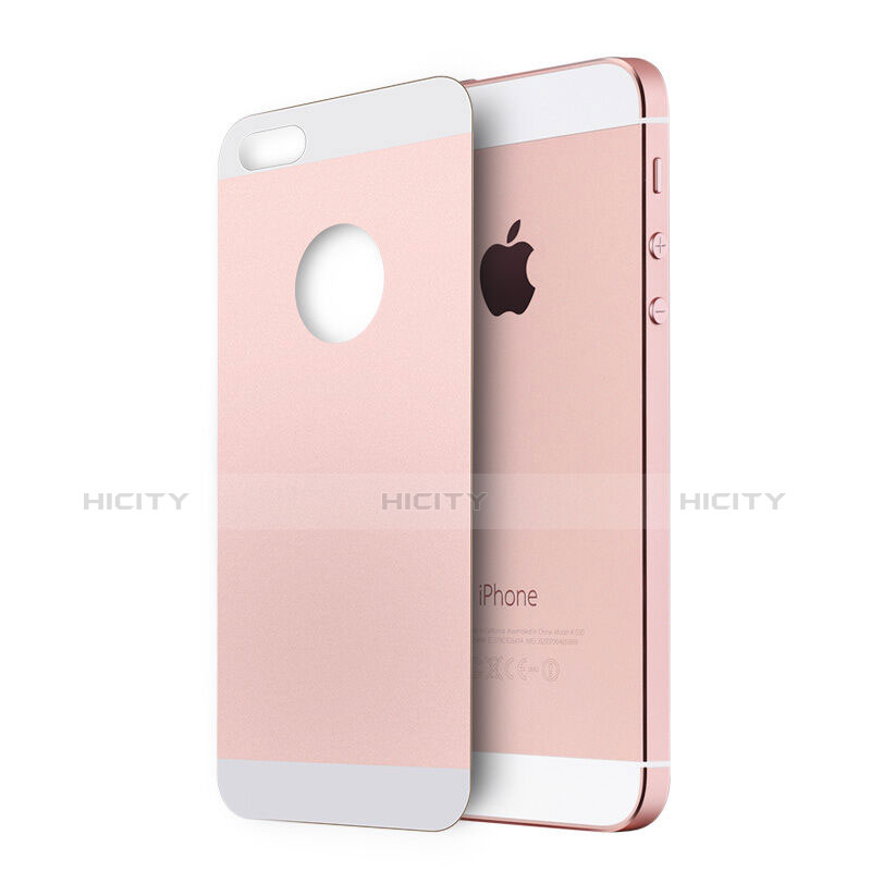 Apple iPhone 5用強化ガラス 背面保護フィルム アップル ローズゴールド