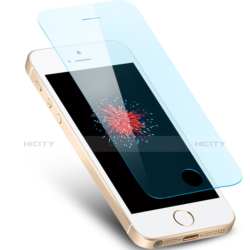 Apple iPhone 5用アンチグレア ブルーライト 強化ガラス 液晶保護フィルム B02 アップル ネイビー