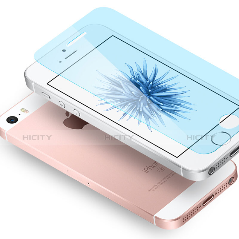 Apple iPhone 5用アンチグレア ブルーライト 強化ガラス 液晶保護フィルム B02 アップル ネイビー
