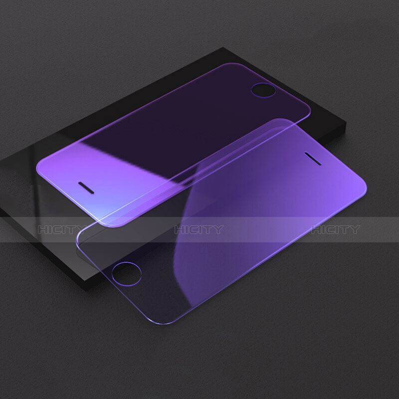 Apple iPhone 5用アンチグレア ブルーライト 強化ガラス 液晶保護フィルム B04 アップル ネイビー