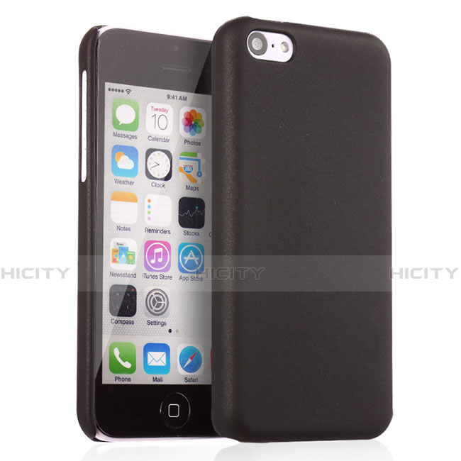 Apple iPhone 5C用ハードケース プラスチック 質感もマット アップル ブラック