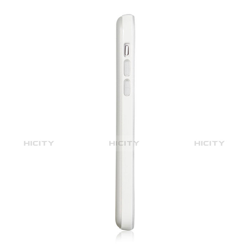 Apple iPhone 5C用ハイブリットバンパーケース クリア透明 プラスチック アップル ホワイト