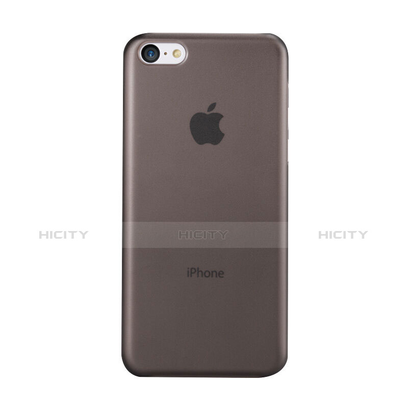 Apple iPhone 5C用極薄ケース クリア透明 プラスチック アップル グレー