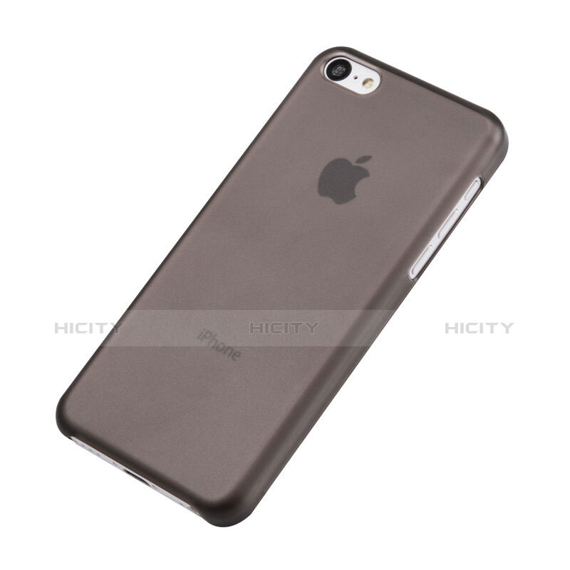 Apple iPhone 5C用極薄ケース クリア透明 プラスチック アップル グレー