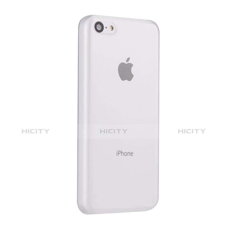 Apple iPhone 5C用極薄ケース クリア透明 プラスチック アップル ホワイト