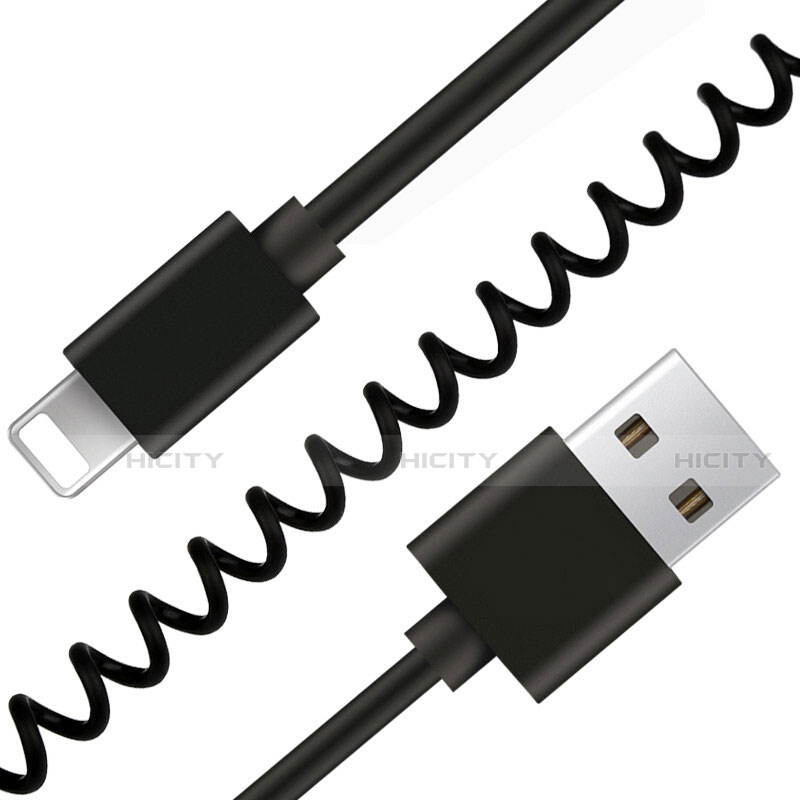 Apple iPhone 5S用USBケーブル 充電ケーブル D08 アップル ブラック