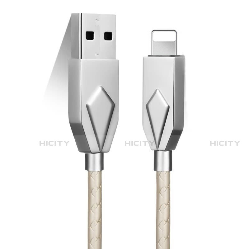 Apple iPhone 5S用USBケーブル 充電ケーブル D13 アップル シルバー