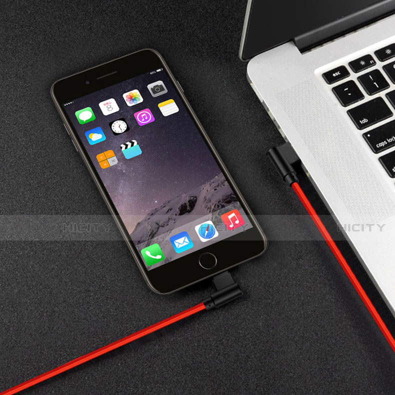 Apple iPhone 5S用USBケーブル 充電ケーブル D15 アップル レッド