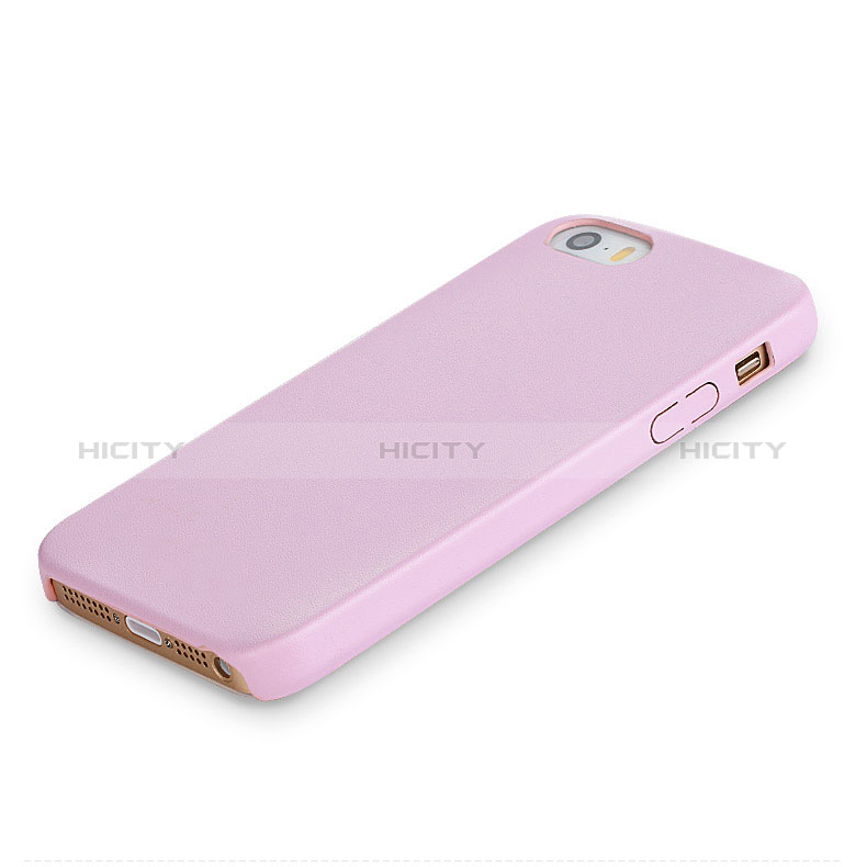 Apple iPhone 5S用360度 フルカバー極薄ソフトケース シリコンケース 耐衝撃 全面保護 アップル ピンク