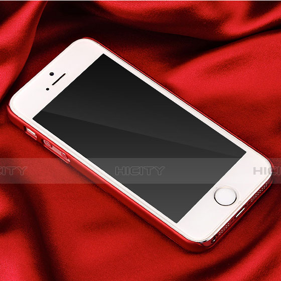 Apple iPhone 5S用ハードケース プラスチック 質感もマット アップル レッド