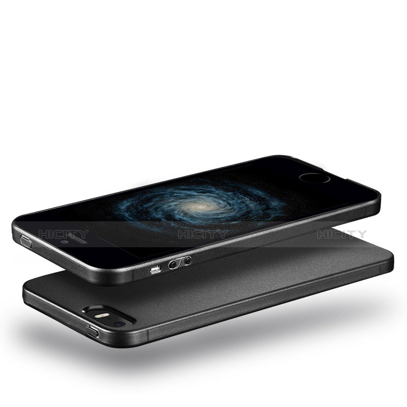 Apple iPhone 5S用極薄ソフトケース シリコンケース 耐衝撃 全面保護 アップル ブラック