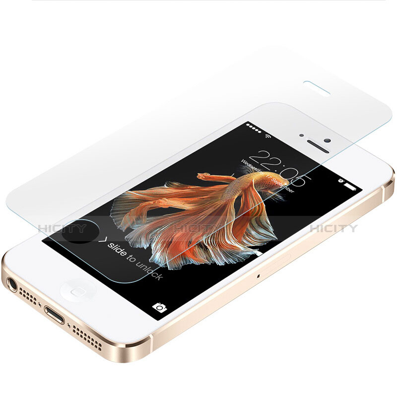 Apple iPhone 5S用極薄ケース クリア透明 プラスチック アンド液晶保護フィルム アップル クリア