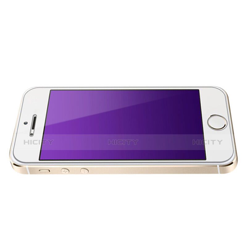 Apple iPhone 5S用アンチグレア ブルーライト 強化ガラス 液晶保護フィルム B01 アップル ネイビー