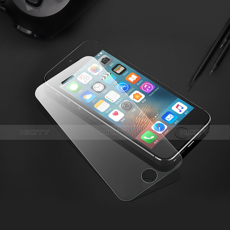 Apple iPhone 5S用強化ガラス 液晶保護フィルム T04 アップル クリア