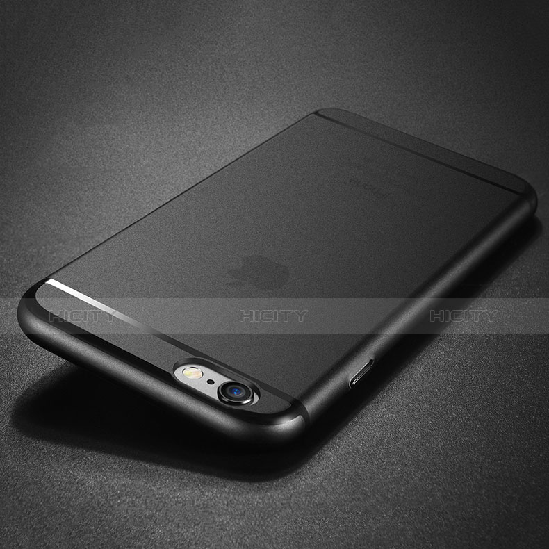 Apple iPhone 6用極薄ソフトケース シリコンケース 耐衝撃 全面保護 U12 アップル ブラック