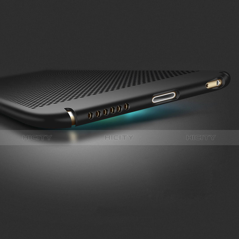 Apple iPhone 6用ハードケース プラスチック メッシュ デザイン W01 アップル ブラック
