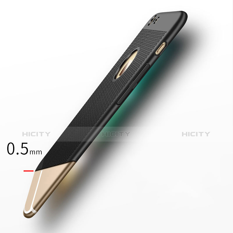 Apple iPhone 6用ハードケース プラスチック メッシュ デザイン W01 アップル ブラック