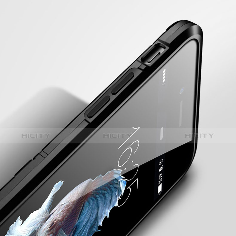 Apple iPhone 6用ハイブリットバンパーケース スタンド プラスチック アップル ブラック