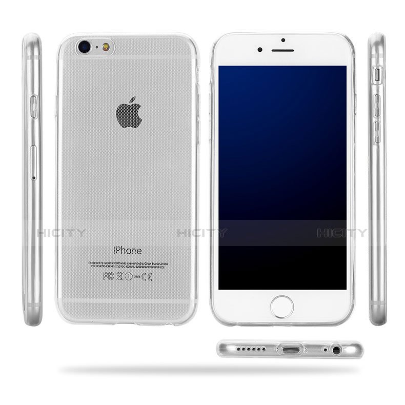 Apple iPhone 6用極薄ソフトケース シリコンケース 耐衝撃 全面保護 クリア透明 T09 アップル クリア