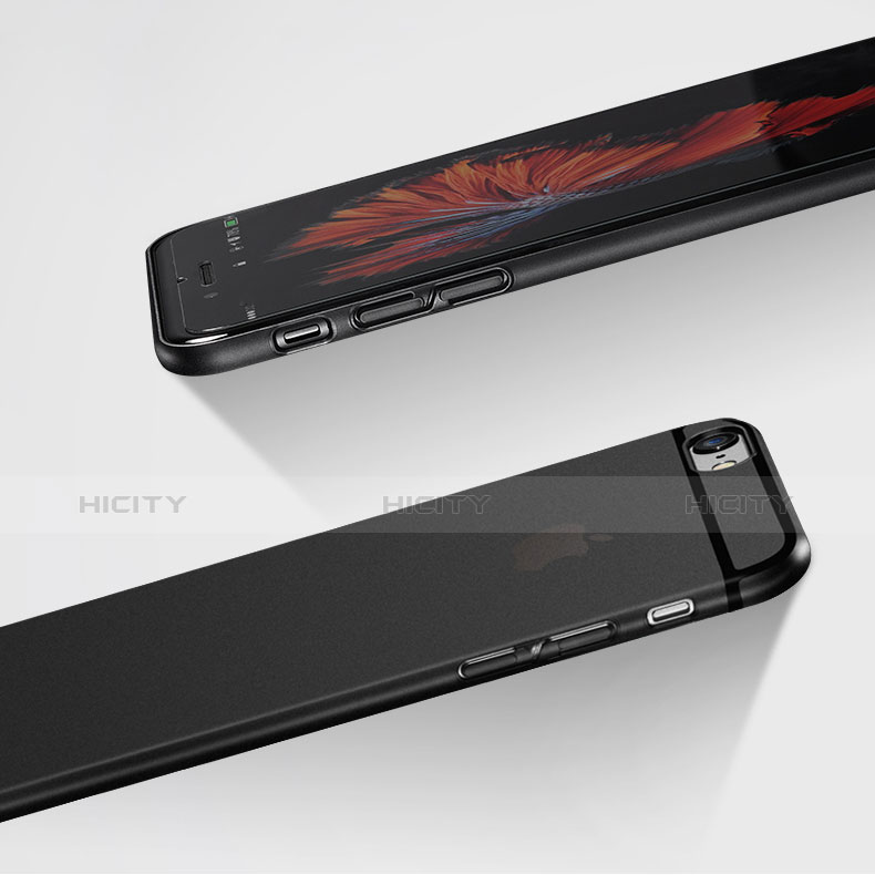 Apple iPhone 6用極薄ケース クリア透明 プラスチック T06 アップル ブラック