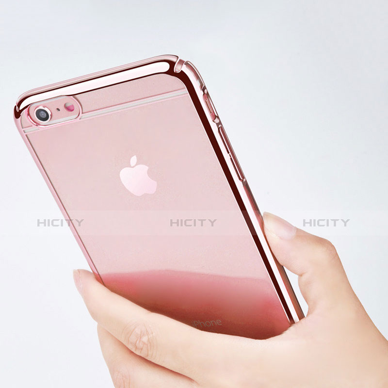 Apple iPhone 6用ハードカバー クリスタル クリア透明 アップル ピンク