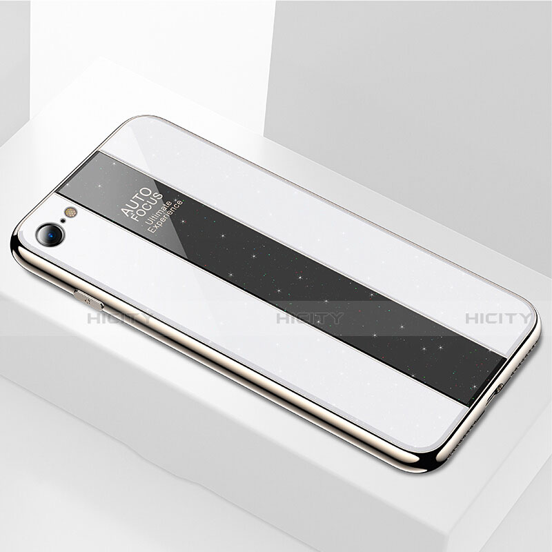 Apple iPhone 6用ハイブリットバンパーケース プラスチック 鏡面 カバー M01 アップル ホワイト