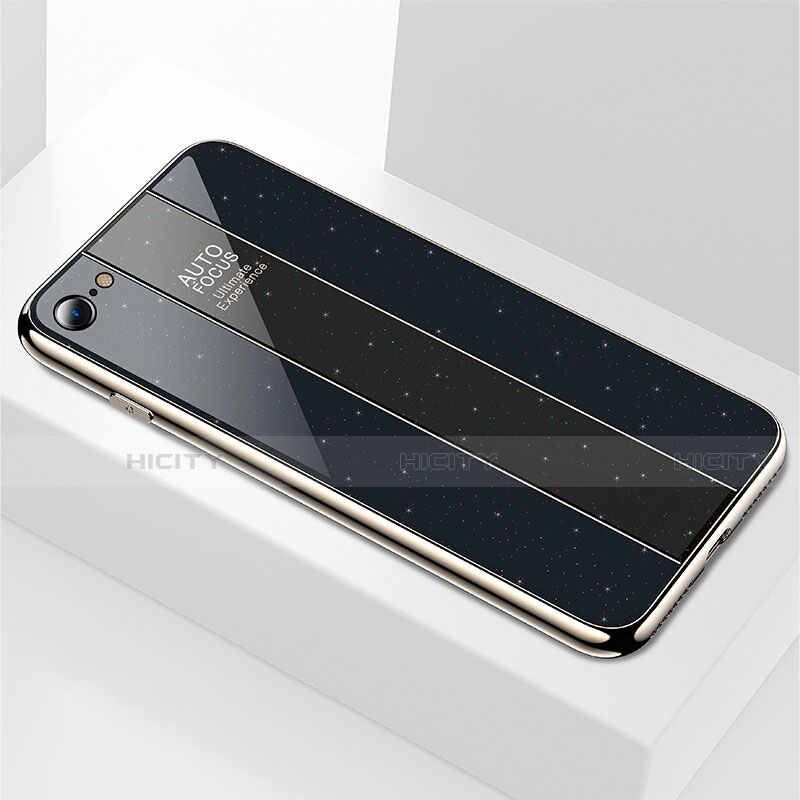 Apple iPhone 6用ハイブリットバンパーケース プラスチック 鏡面 カバー M01 アップル ブラック