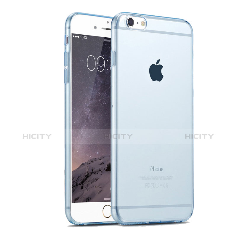 Apple iPhone 6用極薄ソフトケース シリコンケース 耐衝撃 全面保護 クリア透明 アップル ネイビー