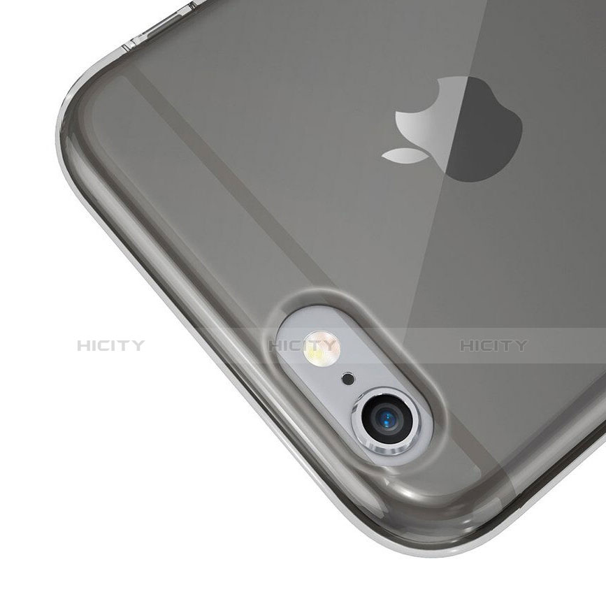 Apple iPhone 6用極薄ソフトケース シリコンケース 耐衝撃 全面保護 クリア透明 アップル ダークグレー