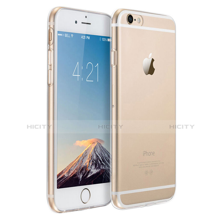 Apple iPhone 6用極薄ソフトケース シリコンケース 耐衝撃 全面保護 クリア透明 アップル クリア