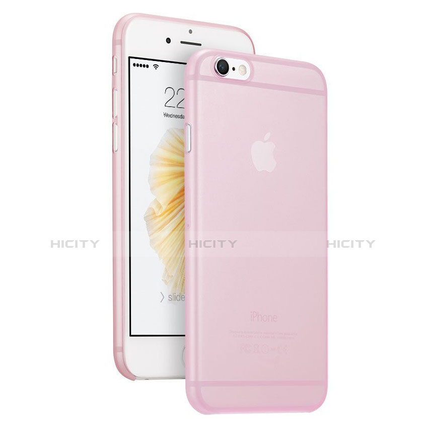Apple iPhone 6用極薄ケース クリア透明 プラスチック アップル ピンク