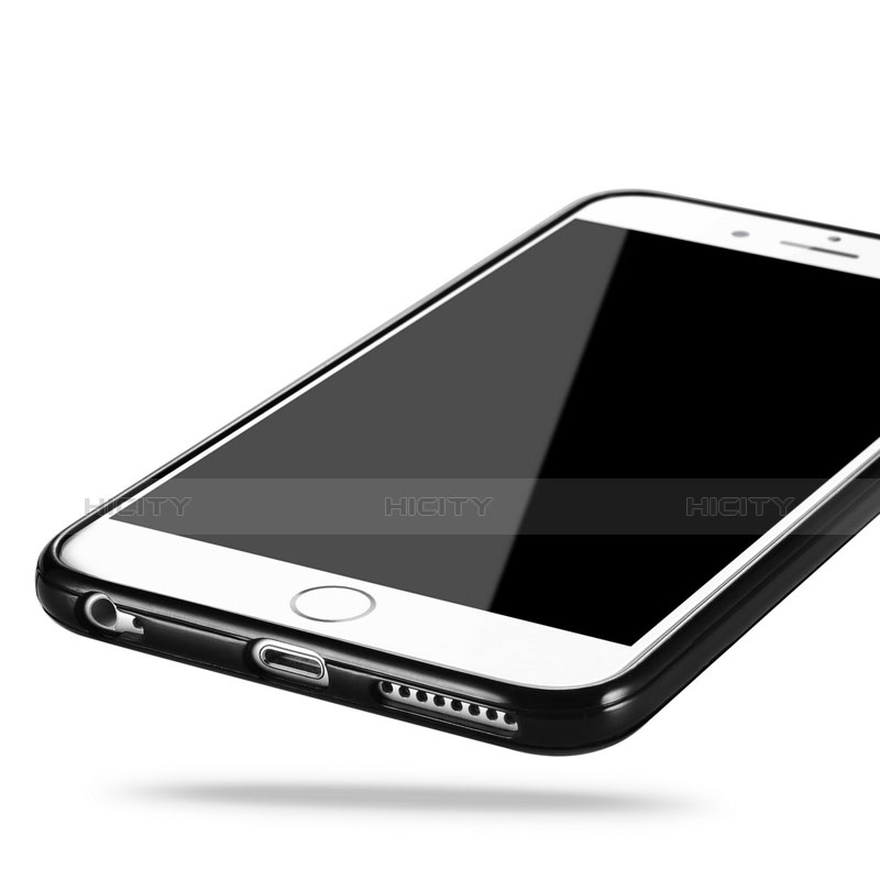 Apple iPhone 6用ハイブリットバンパーケース クリア透明 プラスチック アップル ブラック