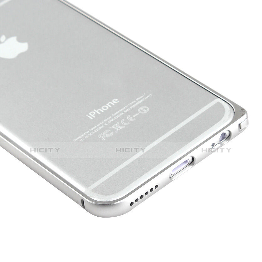Apple iPhone 6用ケース 高級感 手触り良い アルミメタル 製の金属製 バンパー アップル シルバー