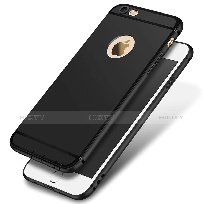 Apple iPhone 6用極薄ソフトケース シリコンケース 耐衝撃 全面保護 アップル ブラック