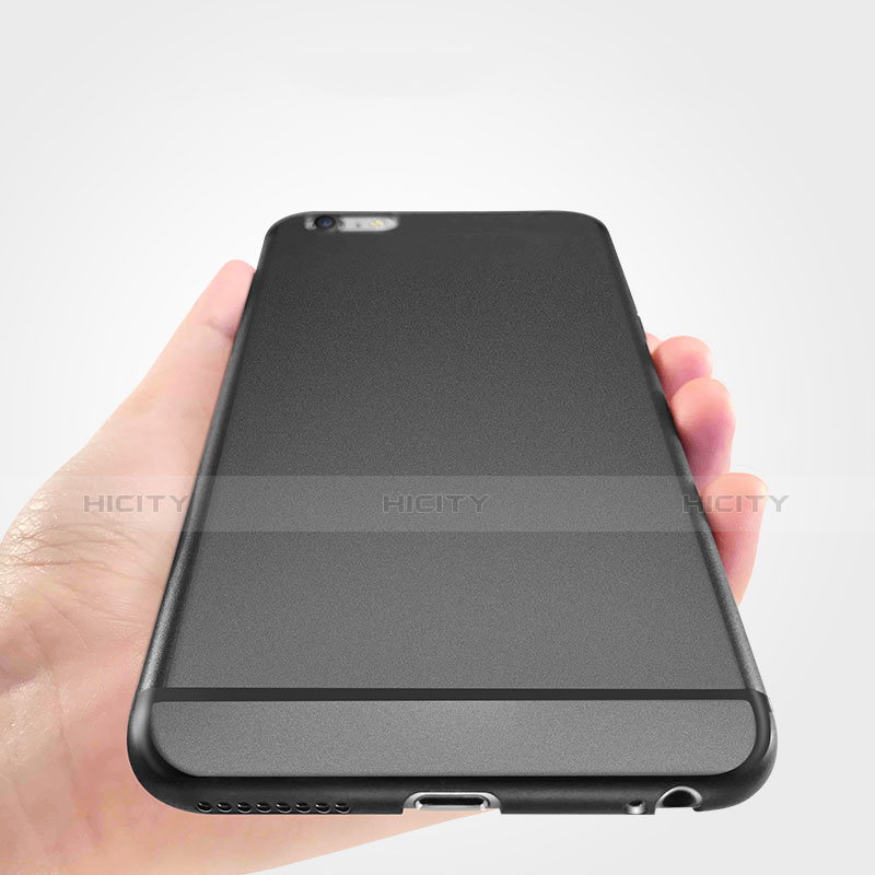 Apple iPhone 6用極薄ケース クリア プラスチック U01 アップル ブラック