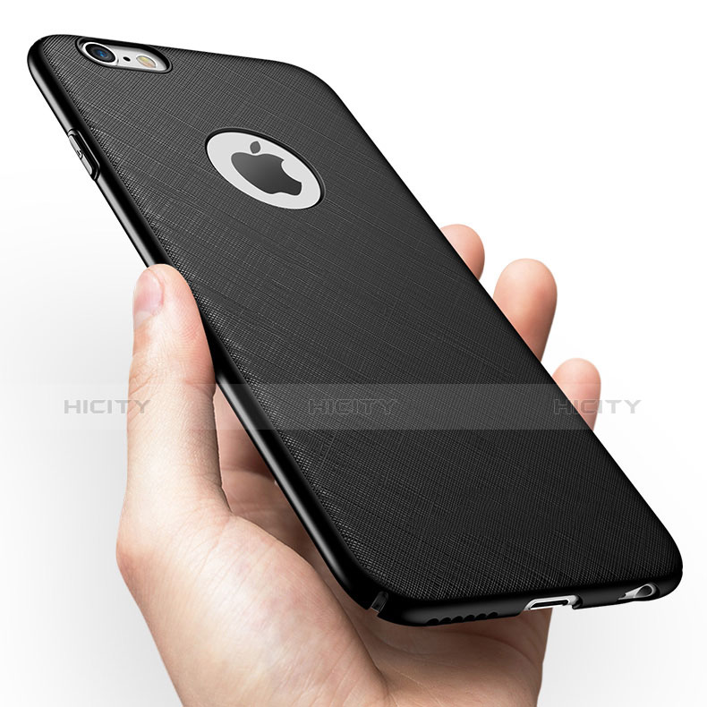 Apple iPhone 6用極薄ケース クリア プラスチック アップル ブラック