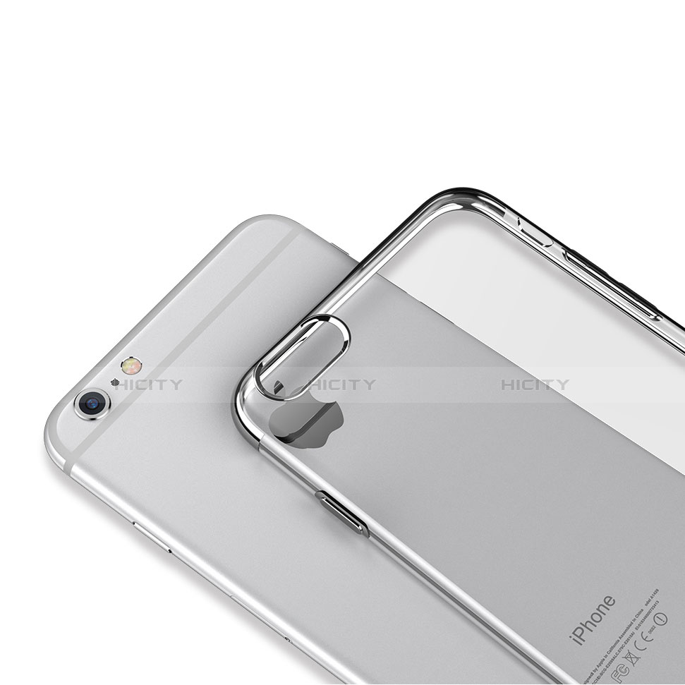 Apple iPhone 6用極薄ケース プラスチック クリア透明 T01 アップル ブラック