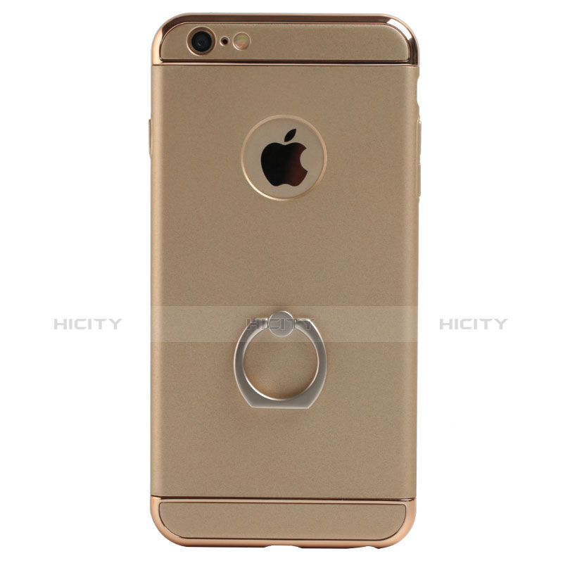 Apple iPhone 6用ケース 高級感 手触り良い アルミメタル 製の金属製 アンド指輪 アップル ゴールド