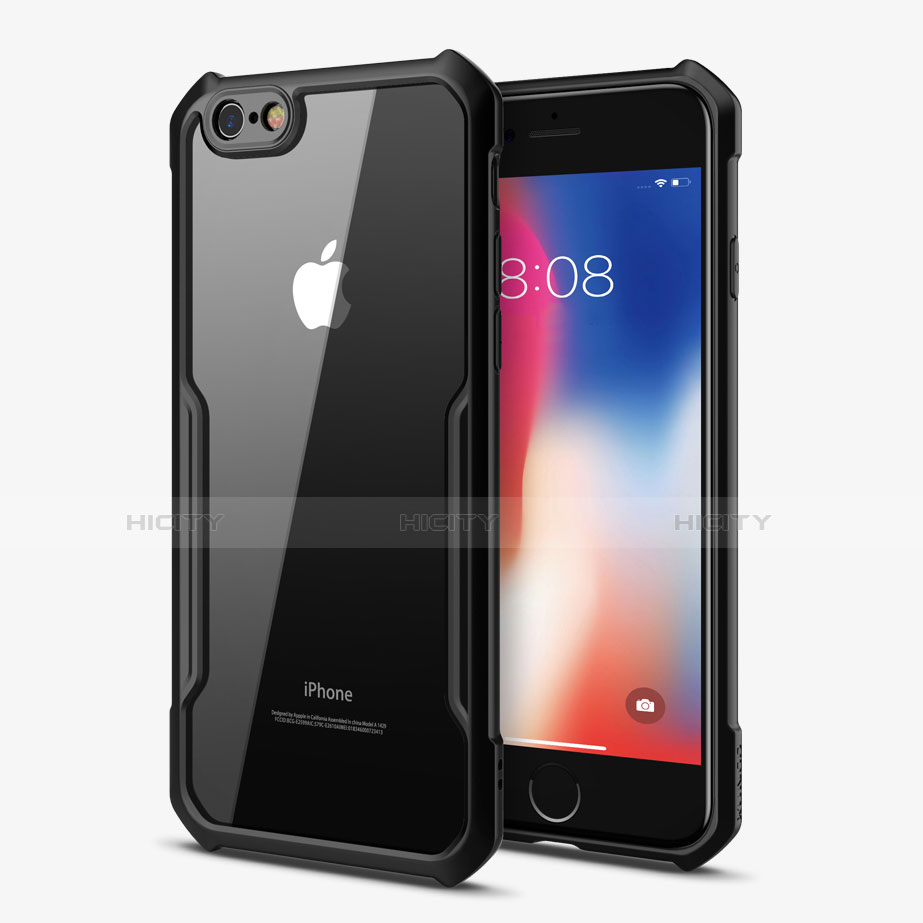 Apple iPhone 6用ハイブリットバンパーケース クリア透明 プラスチック 鏡面 カバー アップル 