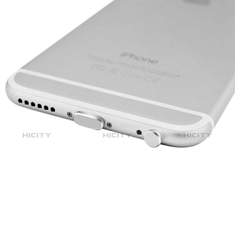 Apple iPhone 6用アンチ ダスト プラグ キャップ ストッパー Lightning USB J01 アップル シルバー