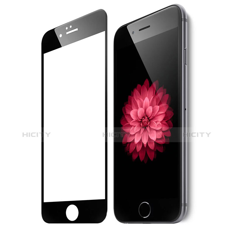 Apple iPhone 6用強化ガラス フル液晶保護フィルム F03 アップル ブラック