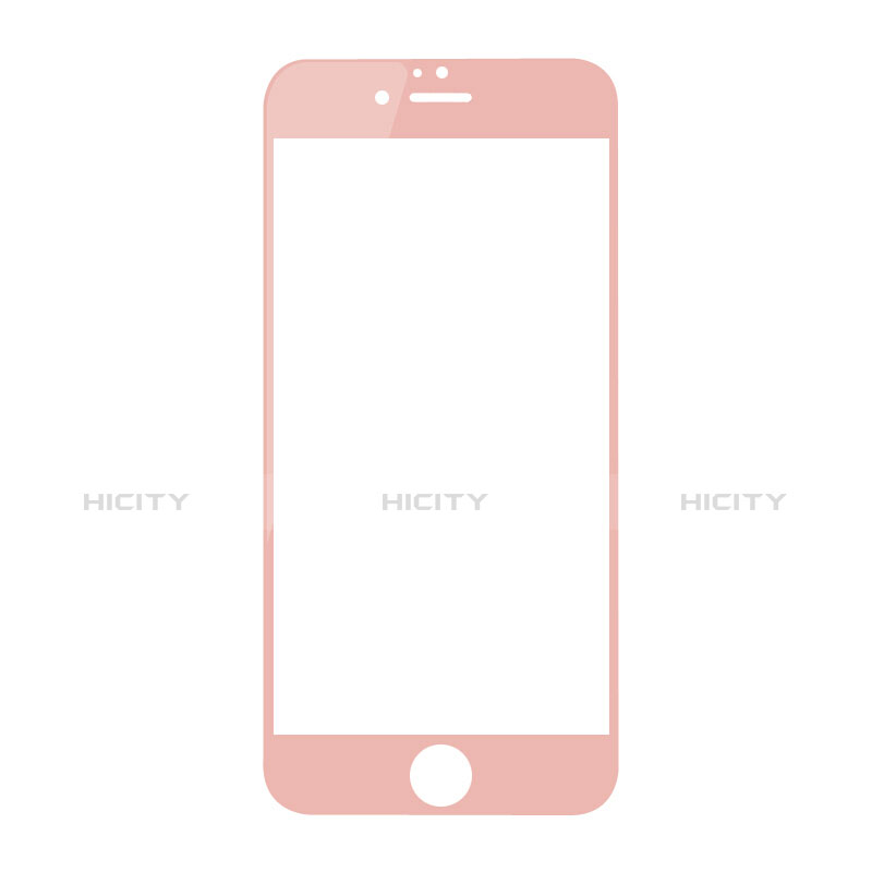 Apple iPhone 6用強化ガラス フル液晶保護フィルム F03 アップル ピンク