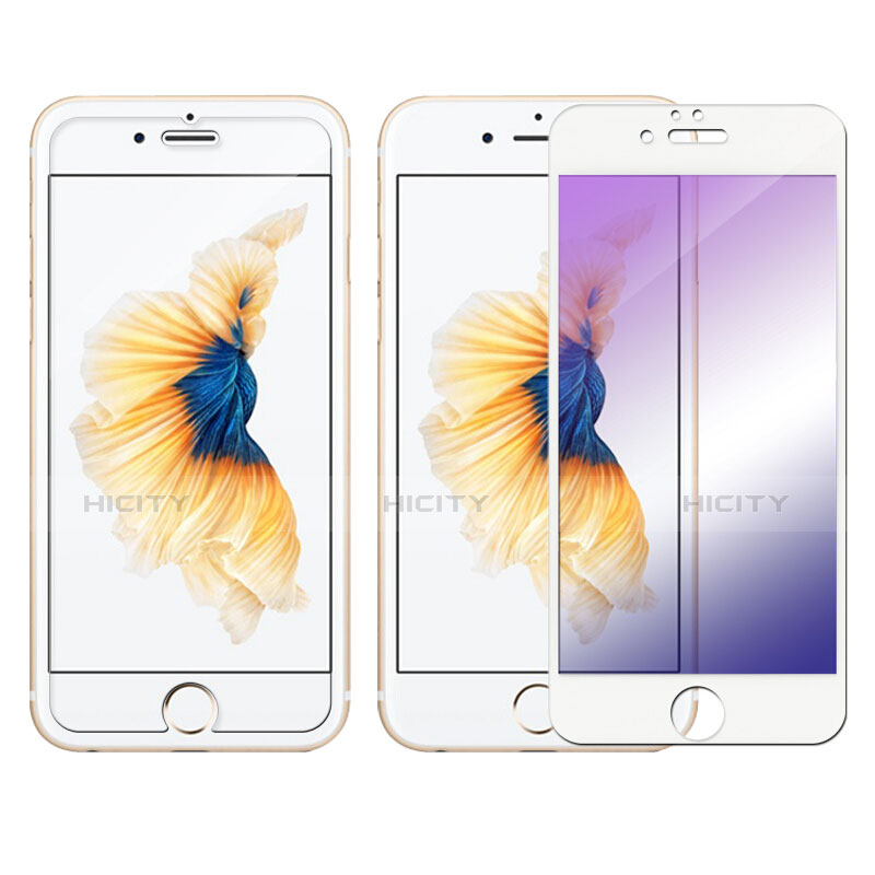 Apple iPhone 6用強化ガラス フル液晶保護フィルム F05 アップル ホワイト