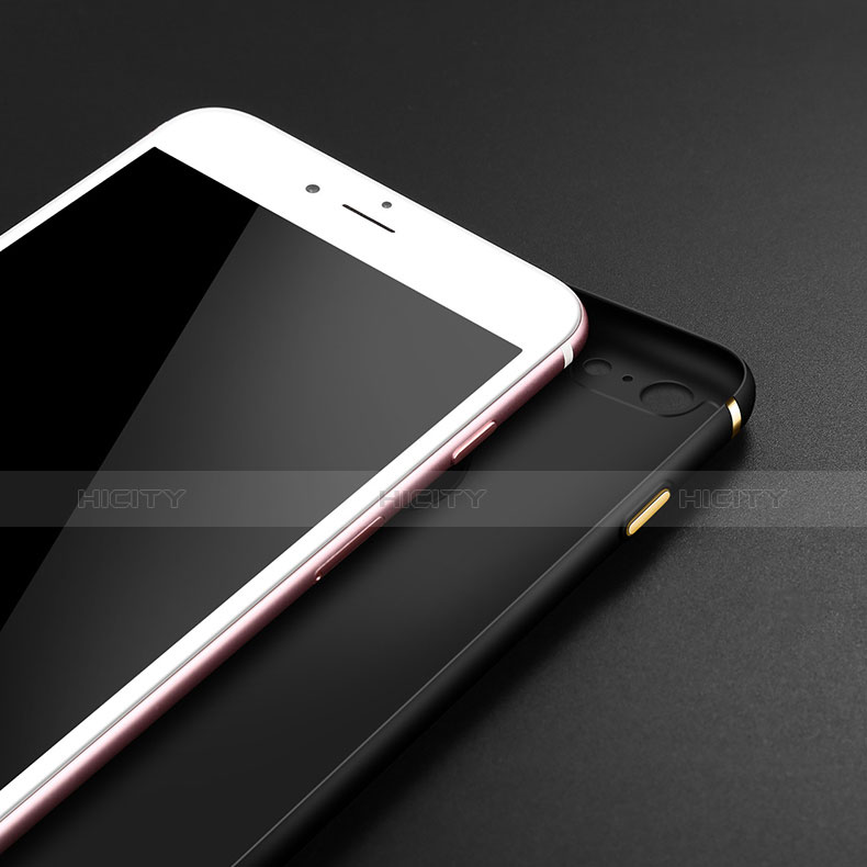 Apple iPhone 6 Plus用ケース 高級感 手触り良い メタル兼プラスチック バンパー アップル ブラック