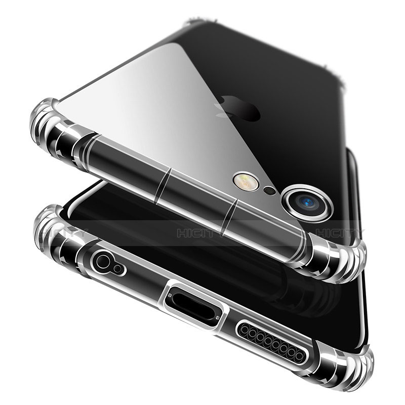 Apple iPhone 6 Plus用極薄ソフトケース シリコンケース 耐衝撃 全面保護 クリア透明 T11 アップル ネイビー