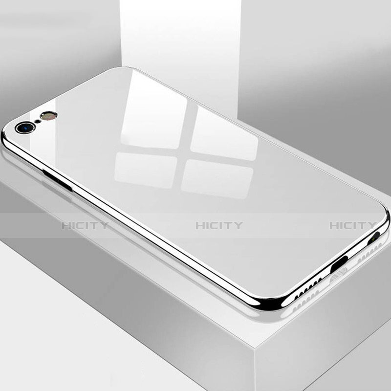 Apple iPhone 6 Plus用ハイブリットバンパーケース プラスチック 鏡面 カバー M02 アップル ホワイト