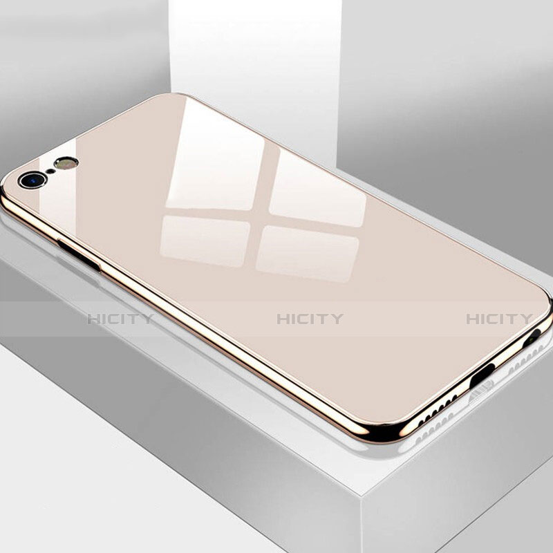 Apple iPhone 6 Plus用ハイブリットバンパーケース プラスチック 鏡面 カバー M02 アップル ゴールド